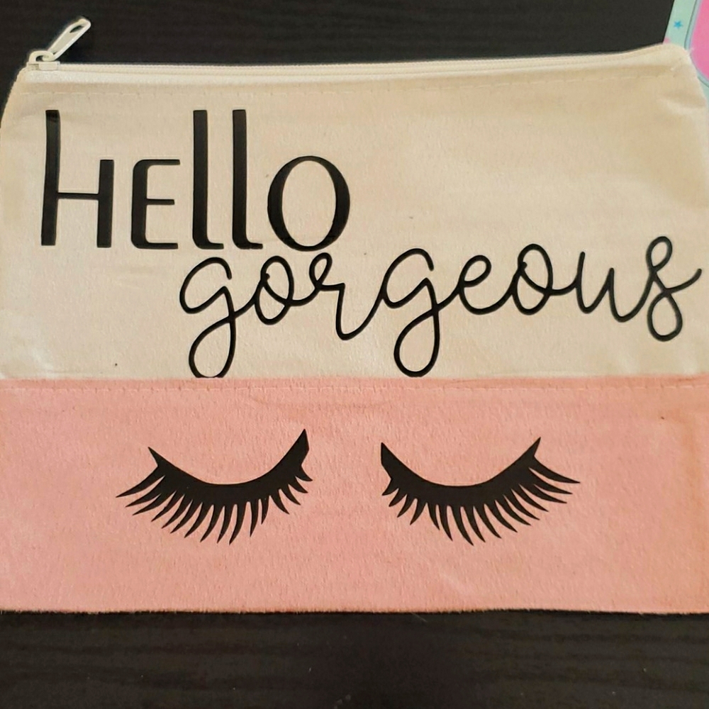 Cosmetic Bag with vinyl decal